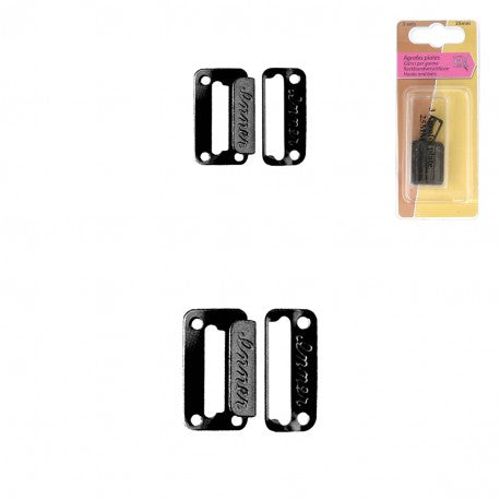 Agrafes plates 20mm - noir