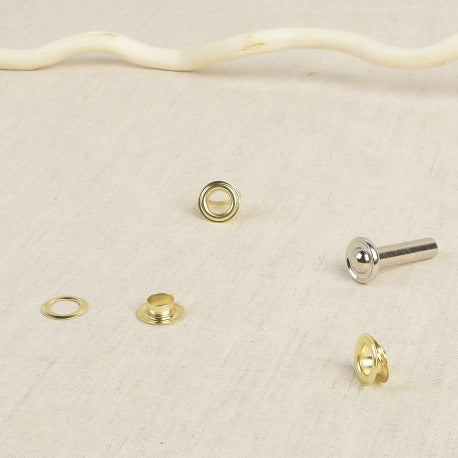 Oeillet + outil 10mm - or
