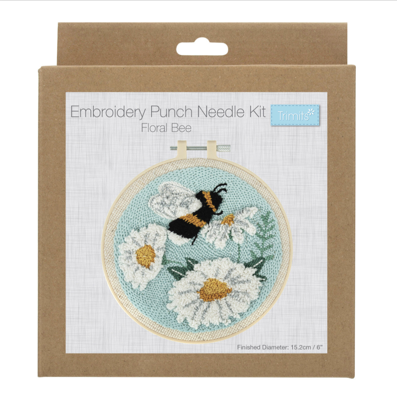 Trimits Trimits Punch Needle Kit: Bee & Flowers