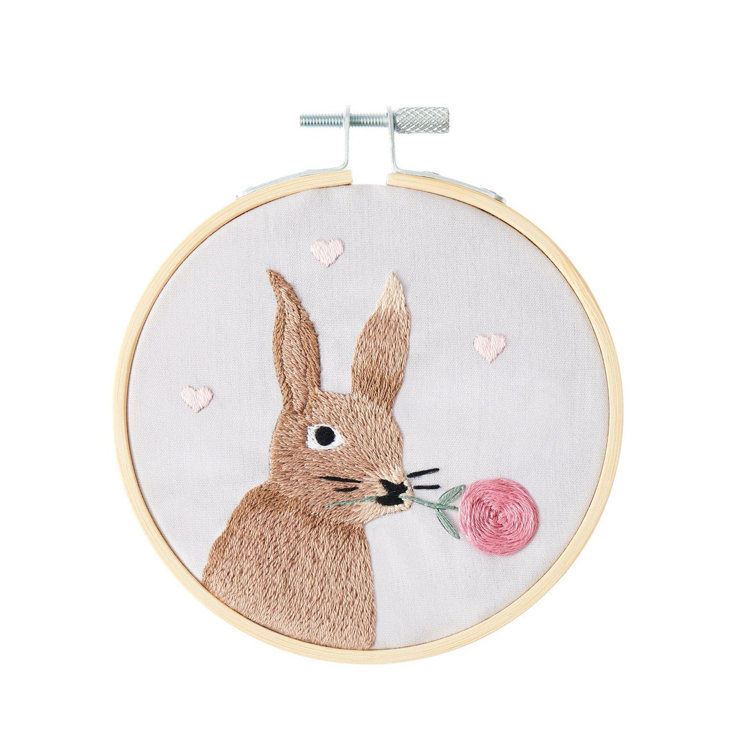 Rico Design Paquet à broder Lapin pré-dessiné Ø10cm