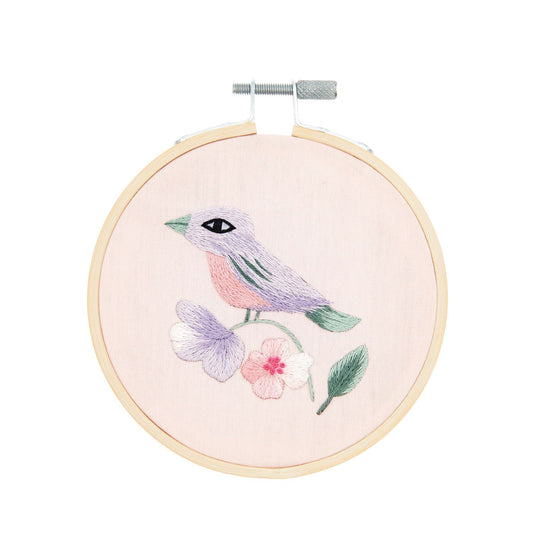 Rico Design Paquet de broderie Oiseau pré-dessiné