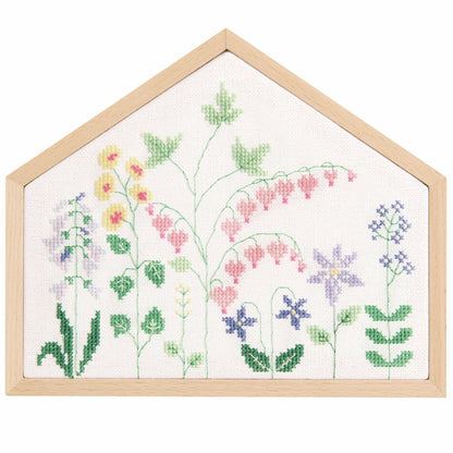 Rico Design Kit de broderie au point de croix compté Prairie fleurie