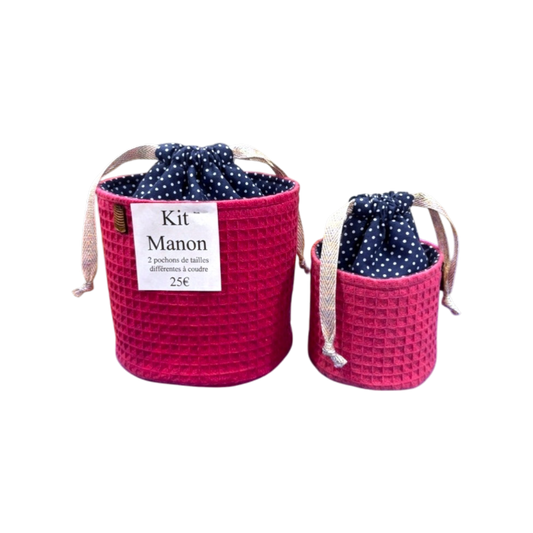 Kit Couture Manon - 2 Pochons Assortis - Rose
