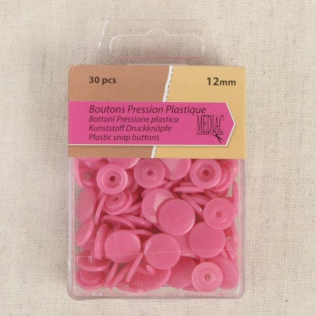 Mediac Bouton pression plastique 12mm