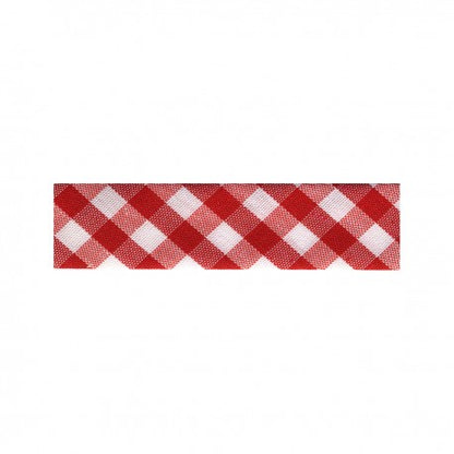 Biais replié vichy - rouge