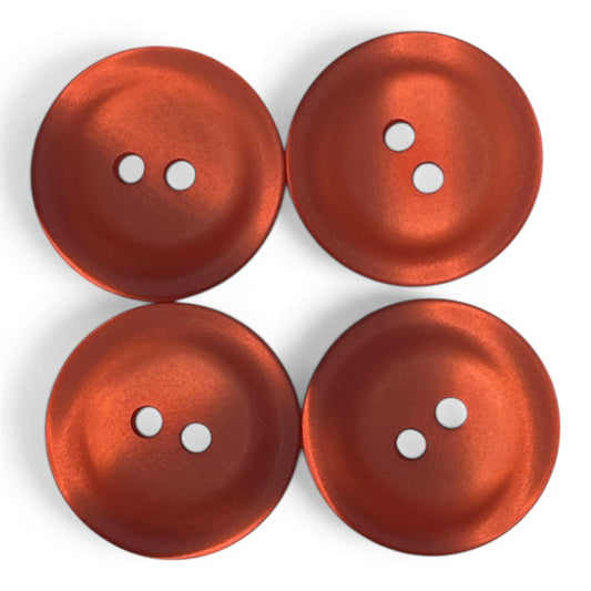 Boutons Uni Rouge 15mm
