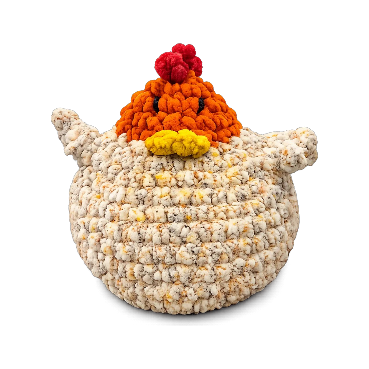 Peluche Poule Crochet Fait Main - Gros plan