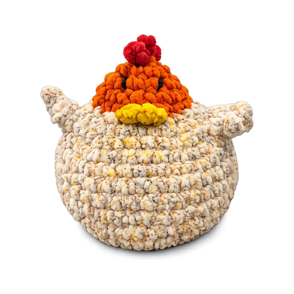 Peluche Poule Crochet Fait Main - Gros plan