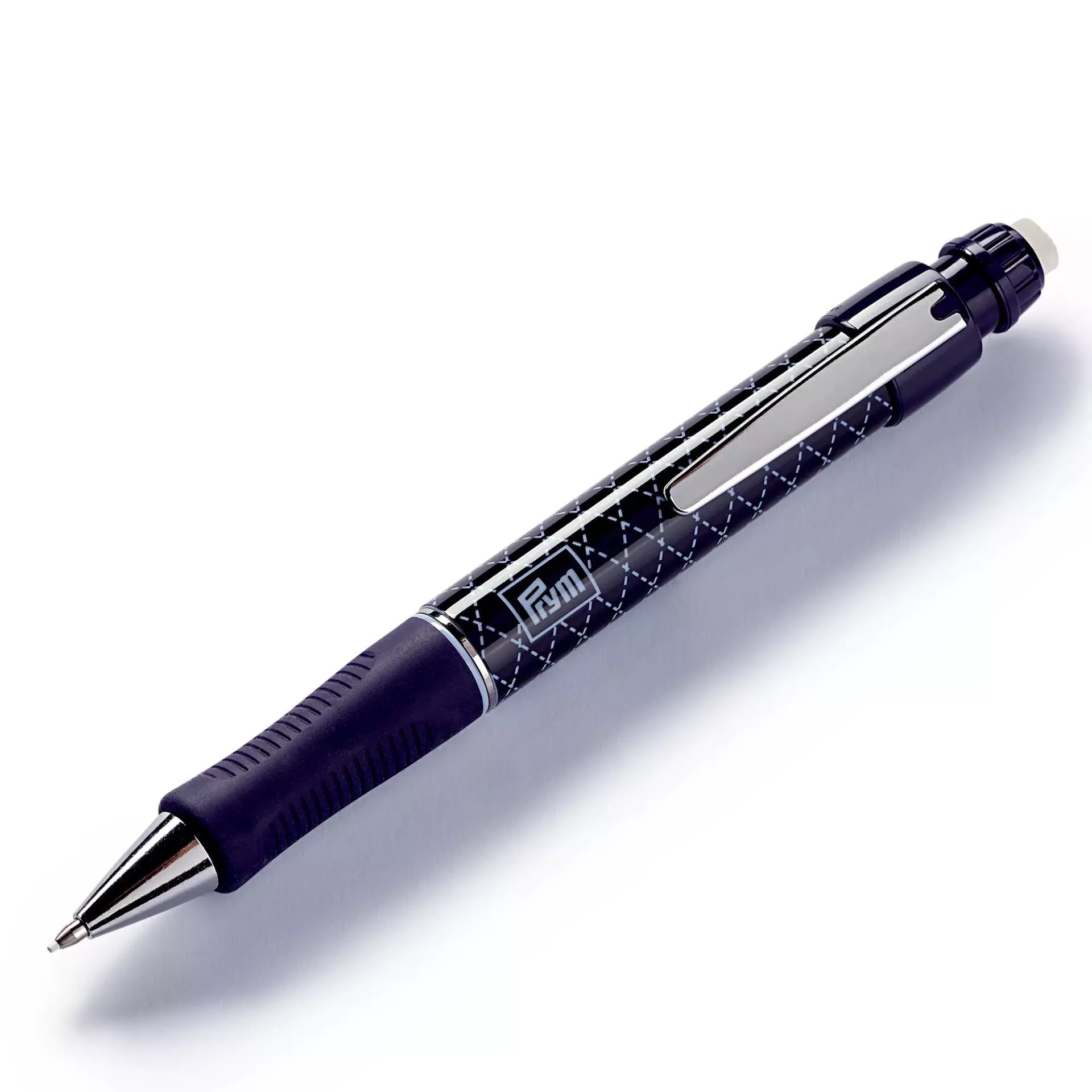 Stylo à mines avec 2 mines blanc - violet/blanc