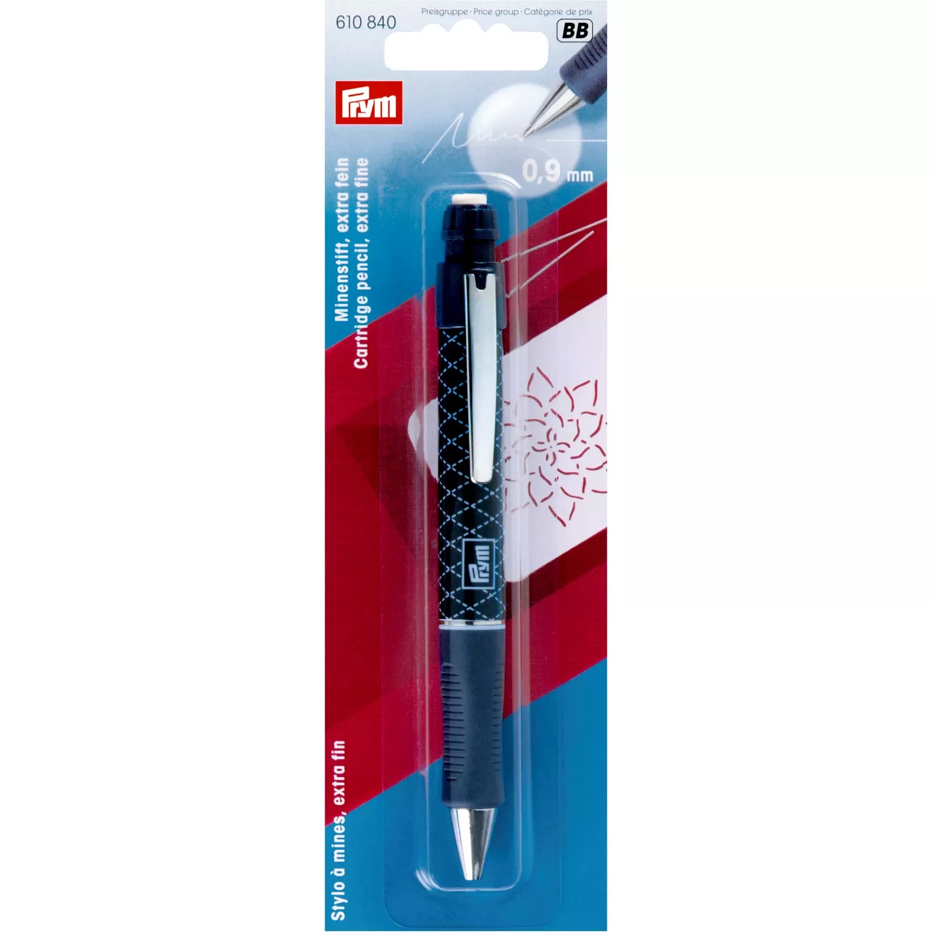 Stylo à mines avec 2 mines blanc - violet/blanc